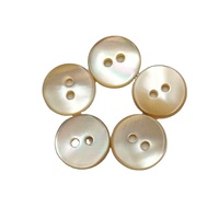 Boutons en coquille de haute qualité, ronds, en coquille naturelle de Trocas, avec 2 trous pour chemises, pulls, manteaux