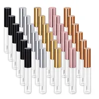 Empty Clear Lip Gloss Containers Tubes with Wand, Gold