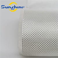 Tissu en fibre de verre ignifuge tissé uni 135 g/m² pour planche de surf