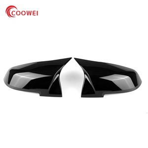 BMW用1ペアサイドバックミラーウィングミラーカバーキャップ12 34シリーズF20 F30 F31 F32 F34 F36 E84 2014-2018ABSグロスブラック - Product Image 1