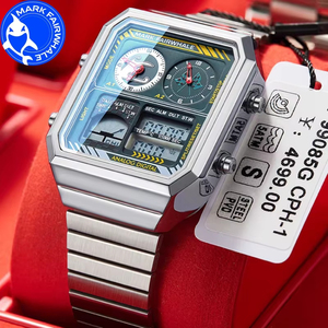 Relojes MARK FAIRWHALE para hombre 4460, reloj despertador multifuncional con esfera cuadrada de acero inoxidable, reloj luminoso resistente al agua para hombre - Product Image 3