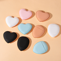 OEM ODM Mini bouffée de maquillage des doigts en forme de coeur coussin d'air sec et humide éponge sans latex éponge en mousse motif de coeur-Vente en gros