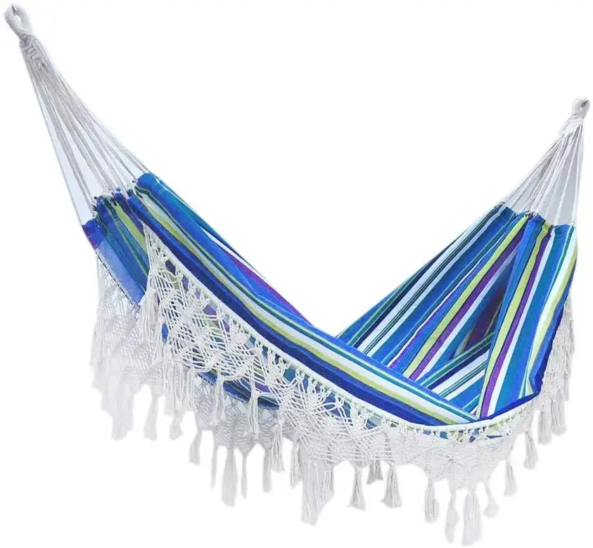 Colorful Striped cotton hamock macrame hammock hammocks with stand