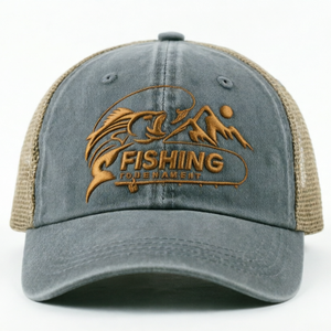 Casquette de baseball vintage en maille respirante, réglable avec fermeture à pression, en coton, style trucker, pour le golf, unisexe - Product Image 1