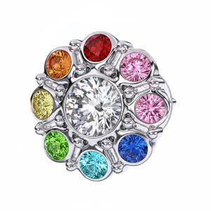 Bluebell Women's Stainless Steel 10mm Cute Flower <b>Stud</b> <b>Earrings</b> Trendy Party Hypoallergenic <b>Crystal</b> Rhinestone - Product Image 2