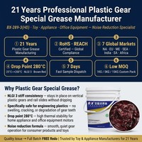 Graisse spéciale pour engrenages en plastique NLGI 3 -25°C 200°C 280°C Réduction du bruit Moteur de jouet Appareil ménager Imprimante Serrure intelligente OEM