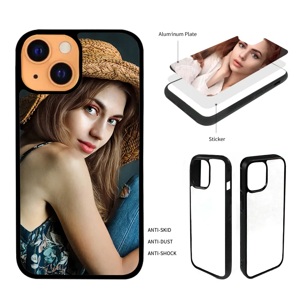 Sublimatie Telefoon Cover Groothandel Blanco Diy 2D Custom Aluminium Printing Tpu Mobiele Case Voor Iphone 14 Pro Max Plus