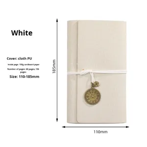Carnet à spirales A6 avec couverture en tissu, journal créatif, bloc-notes vintage, cadeau pour étudiant, personnalisable, marque originale, origine Chine - Product Image 1