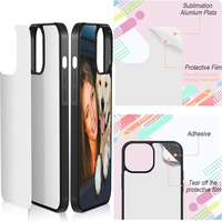 Étui de téléphone en TPU antichoc 2D à sublimation vierge pour iPhone 12 13 14 15 16 17 Pro Max, disponible en blanc transparent et noir, entrepôt USA