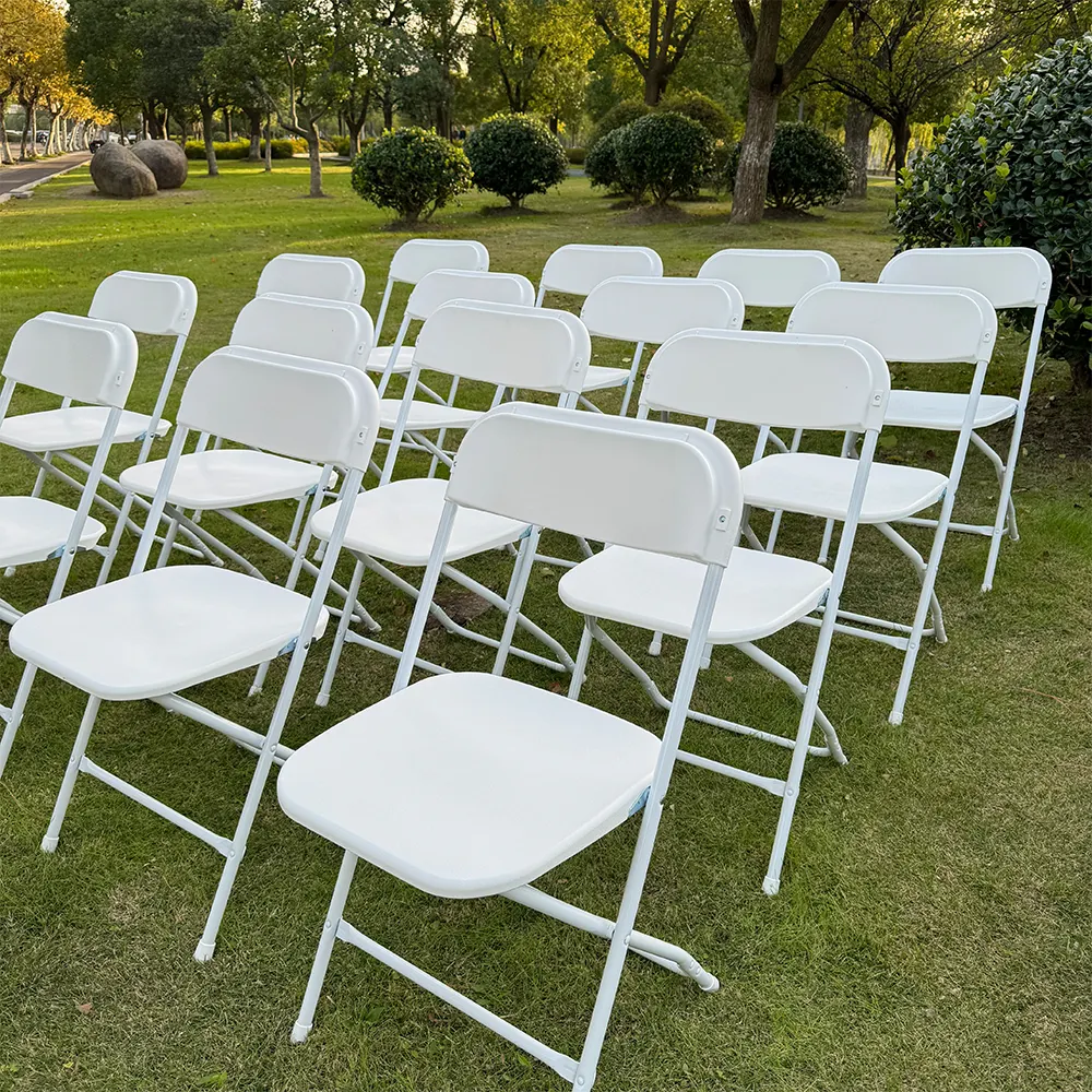 Hot Sale Strong resin back Commerical Polypropylene saving space foldable chairs PP chair plastic folding dining chairs