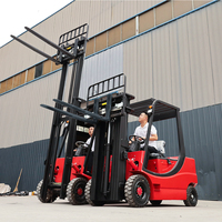 Chariot élévateur électrique à batterie au lithium avec cabine complète et pneus pleins pour chambre froide et entrepôt, 3 tonnes, 5 tonnes, avec moteur AC