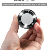 30X Jewelers' Loupes Magnifier with Eye Loops-Portable Adjustable 6-Light Design for Jewelry & Coin Examination