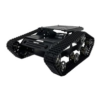 Châssis de robot chenillé tout-terrain TR300 en alliage d'aluminium avec chenilles en caoutchouc et amortisseurs pour la recherche éducative