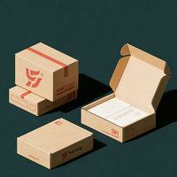 Boîtes d'expédition en carton ondulé pour vêtements, emballages portables en carton pour vêtements avec logo, boîtes en papier pour sous-vêtements