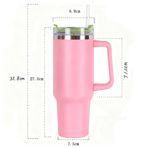 Tumbler da Viaggio per Donne e Mamme in Acciaio Inox 40oz a Doppia Parete con Isolamento Sottovuoto e Manico, Isolamento Termico per Oltre 24 Ore, per Caffè - Product Image 2
