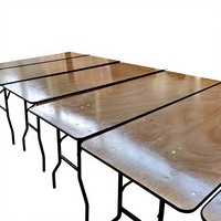 Nouvelle table rectangulaire pliable de style américain et européen de 1,8 m, Bjflamingo, table de banquet de mariage pour hôtel