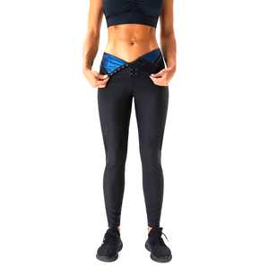 Leggings d'entraînement de taille de sauna <span class=keywords><strong>pour</strong></span> femmes, tissu polymère plus mince <span class=keywords><strong>pour</strong></span> l'entraînement - Product Image 2