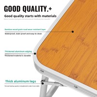 Table pliante mini en alliage d'aluminium YEZHULIN au design moderne - Portable pour hôtel, école, plage et pique-nique