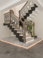 Escalier flottant d'intérieur standard australien pour le plancher de balustrade en verre de grenier de villa Escalier en cascade avec le matériel en bois