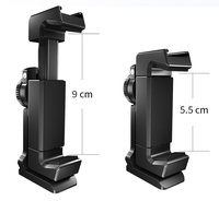 Accessoire de pince de téléphone de montage de trépied de téléphone en métal rotatif à 360 degrés pour téléphones mobiles