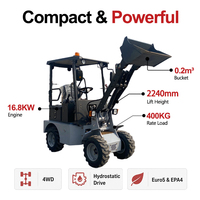 Benzinmotor Mini-Radlader 0,2m3 Schaufel 1220mm Auskipphöhe Euro 5 CE Kleine Landmaschine für Landschaftsbau
