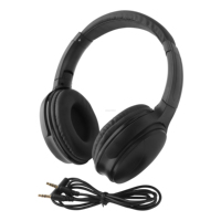 Headphone peredam kebisingan Earphone kabel Headset kabel dengan kontrol garis dengan mikrofon dari produsen
