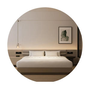 Juego de armario de cama estándar de cama doble de diseño moderno personalizado Bilido para apartamento de Hotel dormitorio de vacaciones HECHO DE Material de Panel de madera - Product Image 5