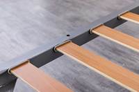 Cadre de lit en métal pliable robuste avec lattes en bois solides, montage facile, base de matelas
