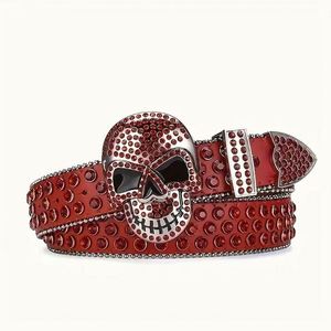 Cinturón de Cuero PU Y2K de Alta Gama para Hombre, Versátil, con Hebilla de Aleación, Diseño de Calavera, Estilo Punk Hip-Hop, Impermeable, Ecológico y Personalizable - Product Image 2