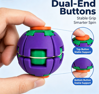 Balle anti-stress sensorielle imprimée en 3D, jouet silencieux pour le bureau, fidget spinner pour soulager l'anxiété des adultes