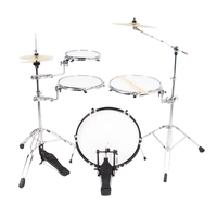 Neues Design Beliebtes Silbernes 4-teiliges Professionelles Drum-Pad-Set OEM ODM Tragbares Jazz-Schlagzeug