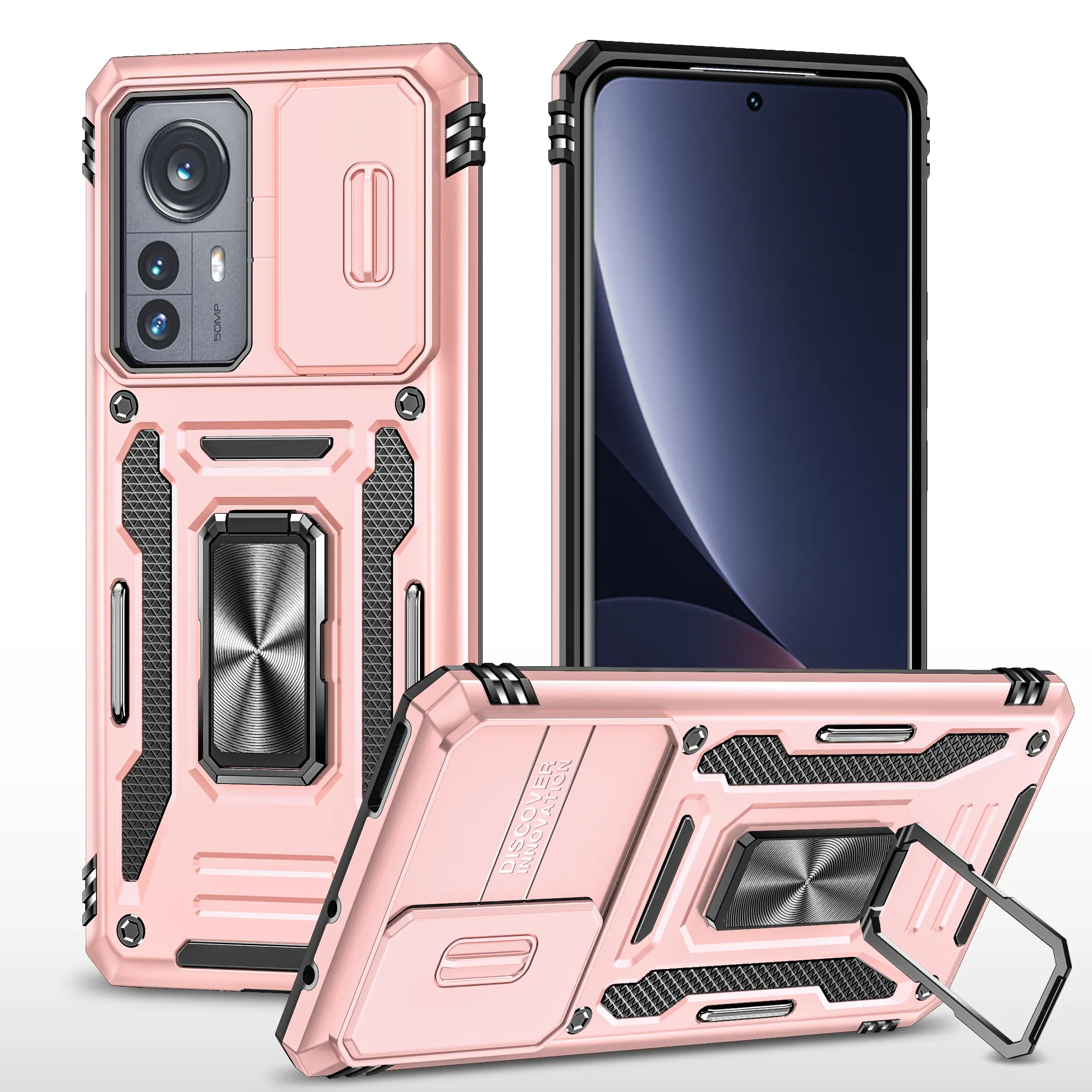 for redmi 9 9a 9c note9 Back Cover Protective Phone Case Kickstand Car Mount Holder Phone Cover For redmi 9 10 11 12