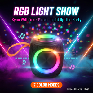 Portable for 5.3 5W Full-Range Wireless Outdoor Audio IPX4 Waterproof TWS RGB Light Carry Strap <b>Speaker</b> - Product Image 3