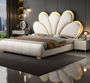 <span class=keywords><strong>Letto</strong></span> <span class=keywords><strong>Matrimoniale</strong></span> Reclinabile in Vera Pelle di Lusso Italiano, Moderno e Semplice, Imbottito, Regolabile, con Contenitore - Product Image 1