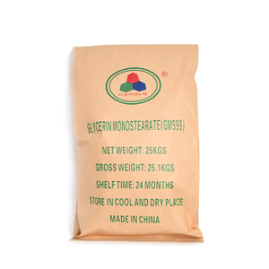 GMS99/DMG95 E471 Monostéarate de glycérol, émulsifiant alimentaire, marque Clean Label Cardlo, origine Chine, blanchissant pour gâteaux/pains/café, 25 kg/sac - Product Image 1