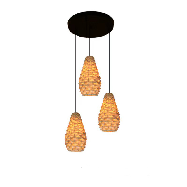 Chinese Style Bamboo Rattan Wicker Pendant Lamp for Restaurant Teahouse Home Decorative Handmade Lighting