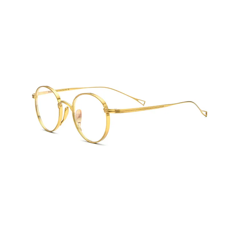 Французский дизайн, полностью титановые оптические оправы, круглые очки, ретро собственные брендовые продукты