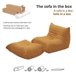 Sofá comprimido Sofá de compresión al vacío Esponja completa Silla individual Sala de estar Sofá de compresión de oruga Muebles - Product Image 2