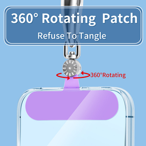 Có thể tháo rời Trong Suốt TPU điện thoại thông minh trường hợp xoay Charm Tether Tab điện thoại di động dây buộc vá dây đeo Clip điện thoại di động trường hợp - Product Image 4