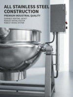 Marmite de cuisson industrielle moyenne à double enveloppe, électrique, entièrement automatique, économe en énergie, en acier inoxydable 304, pour la production de pâte en cave de vinification