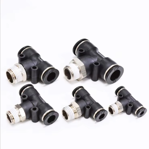 Connecteurs pneumatiques à simple touche série PB 4mm 6mm 8mm Raccords de tuyauterie à simple touche Raccords de tube <span class=keywords><strong>pneumatique</strong></span> en plastique à simple touche - Product Image 2