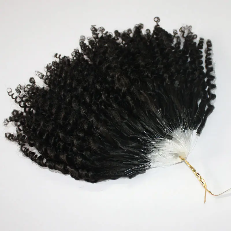 Необработанные девственные бразильские волосы 0,5 г/прядь 400s много петель для наращивания волос/кудрявые микро-кольца для наращивания волос