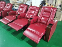 Foshan-sofá eléctrico de 4 plazas para sala de dibujo, sillón de cine en casa, reclinable, de cuero, para películas