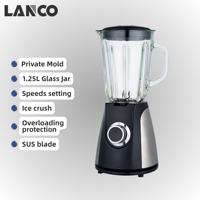 NK-B149 Elektrische RVS Blender voor Smoothies, Shakes, Puree, IJs & Bevroren Fruit 1000W