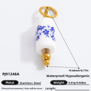 SUMMLY Venta al por mayor de dijes de acero inoxidable chapados en oro de 18K con diseños de Corazón Oceánico, Sol y Mariposa, para joyería de moda y accesorios DIY - Product Image 6