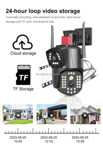 Ngoài trời ống kính kép 4MP <span class=keywords><strong>10</strong></span> <span class=keywords><strong>x</strong></span> zoom kỹ thuật số không thấm nước đầy đủ màu sắc tầm nhìn ban đêm <span class=keywords><strong>PTZ</strong></span> máy ảnh Wifi 4G an ninh CCTV <span class=keywords><strong>Camera</strong></span> IP66 - Product Image 6