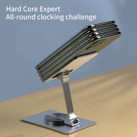 Nouveauté Support pliable de haute qualité pour téléphone portable à 360 rotations Support pour tablette de bureau en alliage d'aluminium