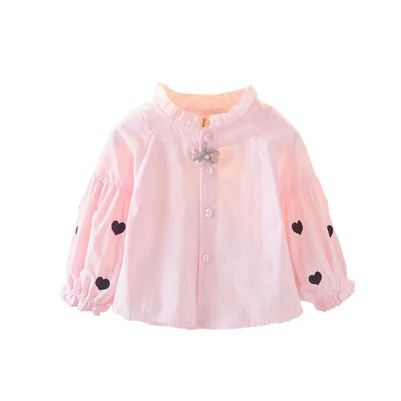 New Product Kids Clothes Pure Cotton Long Sleeve Shirt Tops for Kids Girls