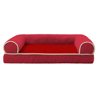 Kingtale Modernes Modisches Haustiersofa, orthopädisches Hundebett mit abnehmbarem, wasserdichtem Wollbezug, einfarbig, waschbar