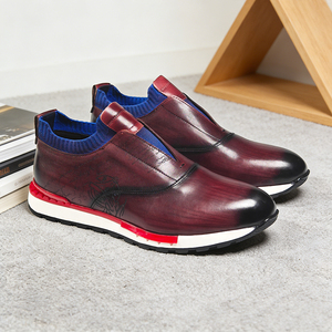 Nuove Scarpe Sportive da Passeggio per <span class=keywords><strong>Uomo</strong></span>, Sneakers in Vera Pelle Leggere, Scarpe Casual Slip-on, Sneakers da <span class=keywords><strong>Uomo</strong></span> - Product Image 4